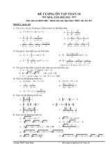 Đề cương ôn tập học kỳ II môn Toán Lớp 10 - Năm học 2014-2015